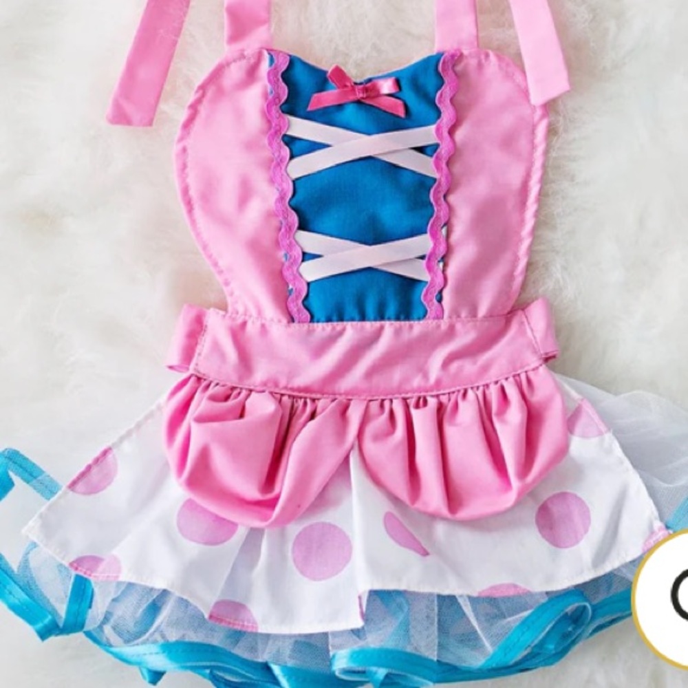 BABY BO PEEP COSTUME APRON Lover Dovers  1-2 years - Picture 4 of 5